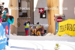 20.01.2024, Zuoz Switzerland (SUI): Magni Smedaas (NOR), Emilie Fleten (NOR), (l-r)  - Ski Classics La Diagonela, Zuoz (SUI). www.nordicfocus.com. © Barbieri/NordicFocus. Every downloaded picture is fee-liable.