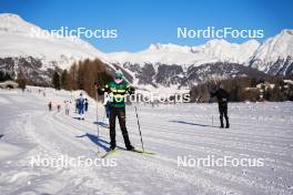 20.01.2024, Zuoz Switzerland (SUI): feature: warm up, Team Ntnui Sweco - Ski Classics La Diagonela, Zuoz (SUI). www.nordicfocus.com. © Barbieri/NordicFocus. Every downloaded picture is fee-liable.