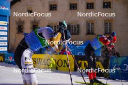 20.01.2024, Zuoz Switzerland (SUI): Thomas Oedegaarden (NOR), Johan Hoel (NOR), (l-r)  - Ski Classics La Diagonela, Zuoz (SUI). www.nordicfocus.com. © Barbieri/NordicFocus. Every downloaded picture is fee-liable.