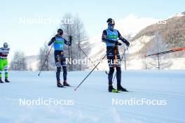 20.01.2024, Zuoz Switzerland (SUI): Alvar Myhlback (SWE), Nils Dahlsten (SWE), (l-r)  - Ski Classics La Diagonela, Zuoz (SUI). www.nordicfocus.com. © Barbieri/NordicFocus. Every downloaded picture is fee-liable.