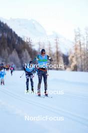 20.01.2024, Zuoz Switzerland (SUI): Marcus Johansson (SWE), Vetle Thyli (NOR), (l-r)  - Ski Classics La Diagonela, Zuoz (SUI). www.nordicfocus.com. © Barbieri/NordicFocus. Every downloaded picture is fee-liable.