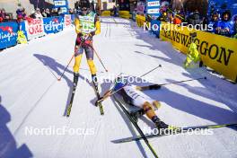 20.01.2024, Zuoz Switzerland (SUI): Emilie Fleten (NOR), Magni Smedaas (NOR), (l-r)  - Ski Classics La Diagonela, Zuoz (SUI). www.nordicfocus.com. © Barbieri/NordicFocus. Every downloaded picture is fee-liable.