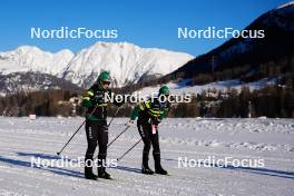 20.01.2024, Zuoz Switzerland (SUI): feature: warm up, Team Ntnui Sweco - Ski Classics La Diagonela, Zuoz (SUI). www.nordicfocus.com. © Barbieri/NordicFocus. Every downloaded picture is fee-liable.
