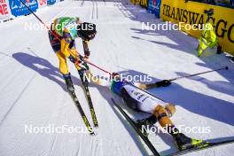 20.01.2024, Zuoz Switzerland (SUI): Emilie Fleten (NOR), Magni Smedaas (NOR), (l-r)  - Ski Classics La Diagonela, Zuoz (SUI). www.nordicfocus.com. © Barbieri/NordicFocus. Every downloaded picture is fee-liable.