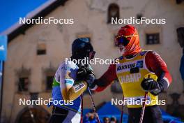 20.01.2024, Zuoz Switzerland (SUI): Thomas Oedegaarden (NOR), Kasper Stadaas (NOR), (l-r)  - Ski Classics La Diagonela, Zuoz (SUI). www.nordicfocus.com. © Barbieri/NordicFocus. Every downloaded picture is fee-liable.