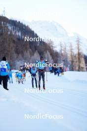 20.01.2024, Zuoz Switzerland (SUI): Marcus Johansson (SWE), Vetle Thyli (NOR), (l-r)  - Ski Classics La Diagonela, Zuoz (SUI). www.nordicfocus.com. © Barbieri/NordicFocus. Every downloaded picture is fee-liable.
