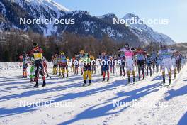 20.01.2024, Zuoz Switzerland (SUI): Kasper Stadaas (NOR), Alfred Buskqvist (SWE), Axel Jutterstroem (SWE), (l-r)  - Ski Classics La Diagonela, Zuoz (SUI). www.nordicfocus.com. © Barbieri/NordicFocus. Every downloaded picture is fee-liable.