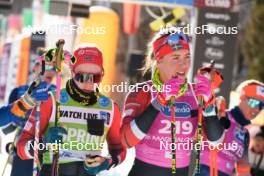 28.01.2024, Trentino, Italy (ITA): Anniken Gjerde Alnes (NOR), Jenny Larsson (SWE), (l-r) - Ski Classics Marcialonga, Trentino (ITA). www.nordicfocus.com. © Vanzetta/NordicFocus. Every downloaded picture is fee-liable.