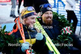 28.01.2024, Trentino, Italy (ITA): Emilie Fleten (NOR), Runar Skaug Mathisen (NOR), (l-r) - Ski Classics Marcialonga, Trentino (ITA). www.nordicfocus.com. © Vanzetta/NordicFocus. Every downloaded picture is fee-liable.