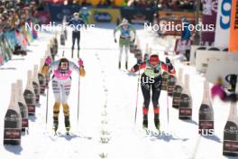 28.01.2024, Trentino, Italy (ITA): Kati Roivas (FIN), Anniken Gjerde Alnes (NOR), (l-r) - Ski Classics Marcialonga, Trentino (ITA). www.nordicfocus.com. © Vanzetta/NordicFocus. Every downloaded picture is fee-liable.