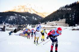 28.01.2024, Trentino, Italy (ITA): Alfred Buskqvist (SWE), Kasper Stadaas (NOR), Johan Hoel (NOR), Morten Eide Pedersen (NOR), Amund Hoel (NOR), Karstein Johaug (NOR), (l-r) - Ski Classics Marcialonga, Trentino (ITA). www.nordicfocus.com. © Vanzetta/NordicFocus. Every downloaded picture is fee-liable.