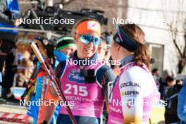 28.01.2024, Trentino, Italy (ITA): Silje Oeyre Slind (NOR), Sofie Elebro (SWE), (l-r) - Ski Classics Marcialonga, Trentino (ITA). www.nordicfocus.com. © Vanzetta/NordicFocus. Every downloaded picture is fee-liable.