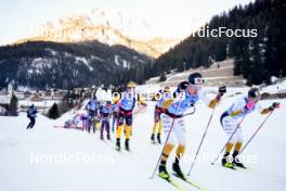 28.01.2024, Trentino, Italy (ITA): Torleif Syrstad (NOR), Johannes Ekloef (SWE), (l-r) - Ski Classics Marcialonga, Trentino (ITA). www.nordicfocus.com. © Vanzetta/NordicFocus. Every downloaded picture is fee-liable.