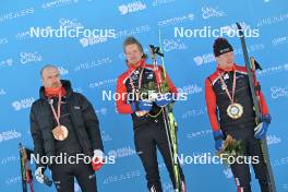 17.02.2024, Groenklitt, Sweden (SWE): Andreas Nygaard (NOR), Kasper Stadaas (NOR), Johan Hoel (NOR), (l-r) - Ski Classics Groenklitt Classic Orsa - Groenklitt (SWE). www.nordicfocus.com. © Reichert/NordicFocus. Every downloaded picture is fee-liable.