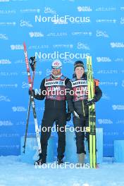 17.02.2024, Groenklitt, Sweden (SWE): Thomas Bing (GER), Emilie Fleten (NOR), (l-r) - Ski Classics Groenklitt Classic Orsa - Groenklitt (SWE). www.nordicfocus.com. © Reichert/NordicFocus. Every downloaded picture is fee-liable.