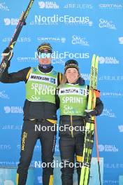 17.02.2024, Groenklitt, Sweden (SWE): Amund Hoel (NOR), Emilie Fleten (NOR), (l-r) - Ski Classics Groenklitt Classic Orsa - Groenklitt (SWE). www.nordicfocus.com. © Reichert/NordicFocus. Every downloaded picture is fee-liable.