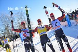 17.02.2024, Groenklitt, Sweden (SWE): Andreas Nygaard (NOR), Kasper Stadaas (NOR), Johan Hoel (NOR) - Ski Classics Groenklitt Classic Orsa - Groenklitt (SWE). www.nordicfocus.com. © Reichert/NordicFocus. Every downloaded picture is fee-liable.