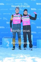 17.02.2024, Groenklitt, Sweden (SWE): Axel Jutterstroem (SWE), Karolina Hedenstroem (SWE), (l-r) - Ski Classics Groenklitt Classic Orsa - Groenklitt (SWE). www.nordicfocus.com. © Reichert/NordicFocus. Every downloaded picture is fee-liable.