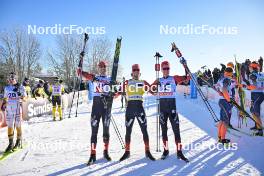 17.02.2024, Groenklitt, Sweden (SWE): Andreas Nygaard (NOR), Kasper Stadaas (NOR), Johan Hoel (NOR) - Ski Classics Groenklitt Classic Orsa - Groenklitt (SWE). www.nordicfocus.com. © Reichert/NordicFocus. Every downloaded picture is fee-liable.