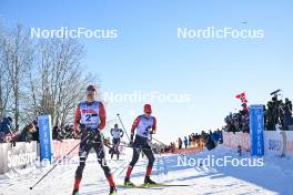 17.02.2024, Groenklitt, Sweden (SWE): Andreas Nygaard (NOR), Johan Hoel (NOR), (l-r) - Ski Classics Groenklitt Classic Orsa - Groenklitt (SWE). www.nordicfocus.com. © Reichert/NordicFocus. Every downloaded picture is fee-liable.