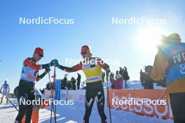 17.02.2024, Groenklitt, Sweden (SWE): Johan Hoel (NOR), Kasper Stadaas (NOR), (l-r) - Ski Classics Groenklitt Classic Orsa - Groenklitt (SWE). www.nordicfocus.com. © Reichert/NordicFocus. Every downloaded picture is fee-liable.