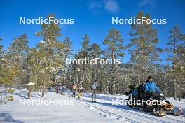 17.02.2024, Groenklitt, Sweden (SWE): Kasper Stadaas (NOR), Alfred Buskqvist (SWE), Emil Persson (SWE), (l-r) - Ski Classics Groenklitt Classic Orsa - Groenklitt (SWE). www.nordicfocus.com. © Reichert/NordicFocus. Every downloaded picture is fee-liable.