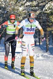 17.02.2024, Groenklitt, Sweden (SWE): Anikken Gjerede Alnes (NOR), Kati Roivas (FIN), (l-r) - Ski Classics Groenklitt Classic Orsa - Groenklitt (SWE). www.nordicfocus.com. © Reichert/NordicFocus. Every downloaded picture is fee-liable.