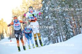 17.02.2024, Groenklitt, Sweden (SWE): Marie Renee Sorum Gangsoe (NOR), Sofie Elebro (SWE), (l-r) - Ski Classics Groenklitt Classic Orsa - Groenklitt (SWE). www.nordicfocus.com. © Reichert/NordicFocus. Every downloaded picture is fee-liable.