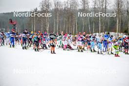 03.03.2024, Saelen-Mora, Sweden (SWE): Marius Borge Heir (NOR), Jeremy Royer (FRA), Henri Roos (EST), Axel Jutterstroem (SWE), Gustav Eriksson (SWE), (l-r) - Ski Classics Vasaloppet, Saelen-Mora (SWE). www.nordicfocus.com. © Reichert/NordicFocus. Every downloaded picture is fee-liable.