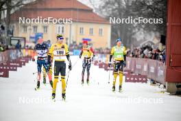 03.03.2024, Saelen-Mora, Sweden (SWE): Petter Stakston (NOR), Ole Joergen Bruvoll (NOR), Amund Hoel (NOR), (l-r) - Ski Classics Vasaloppet, Saelen-Mora (SWE). www.nordicfocus.com. © Reichert/NordicFocus. Every downloaded picture is fee-liable.