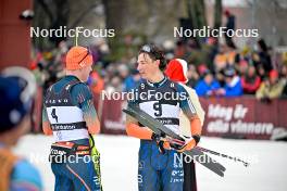 03.03.2024, Saelen-Mora, Sweden (SWE): Petter Stakston (NOR), Max Novak (SWE), (l-r) - Ski Classics Vasaloppet, Saelen-Mora (SWE). www.nordicfocus.com. © Reichert/NordicFocus. Every downloaded picture is fee-liable.