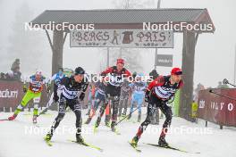 03.03.2024, Saelen-Mora, Sweden (SWE): Thomas Bing (GER), Marcus Johansson (SWE), Karstein Johaug (NOR), Andreas Nygaard (NOR), (l-r) - Ski Classics Vasaloppet, Saelen-Mora (SWE). www.nordicfocus.com. © Reichert/NordicFocus. Every downloaded picture is fee-liable.