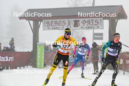 03.03.2024, Saelen-Mora, Sweden (SWE): Anton Elvseth (SWE), Einar Kalland-Olsen (NOR), Henrik Syverinsen (NOR), (l-r) - Ski Classics Vasaloppet, Saelen-Mora (SWE). www.nordicfocus.com. © Reichert/NordicFocus. Every downloaded picture is fee-liable.