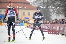 03.03.2024, Saelen-Mora, Sweden (SWE): Andreas Nygaard (NOR), Oskar Kardin (SWE), (l-r) - Ski Classics Vasaloppet, Saelen-Mora (SWE). www.nordicfocus.com. © Reichert/NordicFocus. Every downloaded picture is fee-liable.