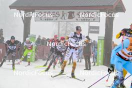 03.03.2024, Saelen-Mora, Sweden (SWE): Marcus Johansson (SWE), Morten Eide Pedersen (NOR), Andreas Nygaard (NOR), (l-r) - Ski Classics Vasaloppet, Saelen-Mora (SWE). www.nordicfocus.com. © Reichert/NordicFocus. Every downloaded picture is fee-liable.