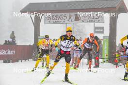 03.03.2024, Saelen-Mora, Sweden (SWE): Ole Joergen Bruvoll (NOR), Johannes Ekloef (SWE), Haakon Holden (NOR), (l-r) - Ski Classics Vasaloppet, Saelen-Mora (SWE). www.nordicfocus.com. © Reichert/NordicFocus. Every downloaded picture is fee-liable.