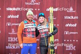 03.03.2024, Saelen-Mora, Sweden (SWE): Thomas Bing (GER), Emilie Fleten (NOR), (l-r) - Ski Classics Vasaloppet, Saelen-Mora (SWE). www.nordicfocus.com. © Reichert/NordicFocus. Every downloaded picture is fee-liable.