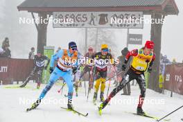 03.03.2024, Saelen-Mora, Sweden (SWE): Dietmar Noeckler (ITA), Amund Riege (NOR), Kasper Stadaas (NOR), (l-r) - Ski Classics Vasaloppet, Saelen-Mora (SWE). www.nordicfocus.com. © Reichert/NordicFocus. Every downloaded picture is fee-liable.