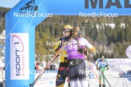 17.03.2024, Rena-Lillehammer, Norway (NOR): Emilie Fleten (NOR), Magni Smedas (NOR), (l-r) - Ski Classics Birkebeinerrennet, Rena-Lillehammer (NOR). www.nordicfocus.com. © Reichert/NordicFocus. Every downloaded picture is fee-liable.