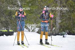 15.03.2024, Rena-Lillehammer, Norway (NOR): Sofie Elebro (SWE), Kati Roivas (FIN), (l-r) - training, Ski Classics Birkebeinerrennet,  Rena-Lillehammer (NOR). www.nordicfocus.com. © Reichert/NordicFocus. Every downloaded picture is fee-liable.