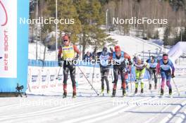 17.03.2024, Rena-Lillehammer, Norway (NOR): Kasper Stadaas (NOR), Oskar Kardin (SWE), Karstein Johaug (NOR), Thomas Bing (GER), Einar Kalland-Olsen (NOR), (l-r) - Ski Classics Birkebeinerrennet, Rena-Lillehammer (NOR). www.nordicfocus.com. © Reichert/NordicFocus. Every downloaded picture is fee-liable.