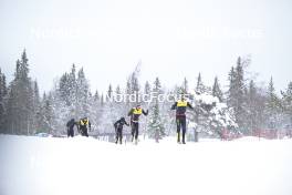 15.03.2024, Rena-Lillehammer, Norway (NOR): Ida Dahl (SWE), Johan Tjelle (NOR), Hanna Lodin (SWE), Ole Joergen Bruvoll (NOR), Anton Elvseth (SWE), (l-r) - training, Ski Classics Birkebeinerrennet,  Rena-Lillehammer (NOR). www.nordicfocus.com. © Reichert/NordicFocus. Every downloaded picture is fee-liable.