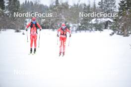 15.03.2024, Rena-Lillehammer, Norway (NOR): Lorenzo Busin (ITA), Heli Heiskanen (FIN), (l-r) - training, Ski Classics Birkebeinerrennet,  Rena-Lillehammer (NOR). www.nordicfocus.com. © Reichert/NordicFocus. Every downloaded picture is fee-liable.