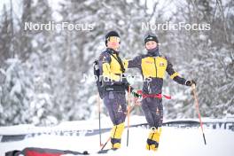 15.03.2024, Rena-Lillehammer, Norway (NOR): Johannes Ekloef (SWE), Emilie Fleten (NOR), (l-r) - training, Ski Classics Birkebeinerrennet,  Rena-Lillehammer (NOR). www.nordicfocus.com. © Reichert/NordicFocus. Every downloaded picture is fee-liable.