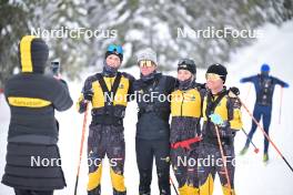 15.03.2024, Rena-Lillehammer, Norway (NOR): Lina Korsgren (SWE), Amund Riege (NOR), Herman Paus (NOR), Emilie Fleten (NOR), Johannes Ekloef (SWE), (l-r) - training, Ski Classics Birkebeinerrennet,  Rena-Lillehammer (NOR). www.nordicfocus.com. © Reichert/NordicFocus. Every downloaded picture is fee-liable.