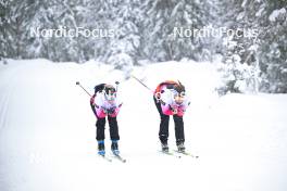 15.03.2024, Rena-Lillehammer, Norway (NOR): Vilma Kanerva (FIN), Amanda Nyfors (FIN), (l-r) - training, Ski Classics Birkebeinerrennet,  Rena-Lillehammer (NOR). www.nordicfocus.com. © Reichert/NordicFocus. Every downloaded picture is fee-liable.
