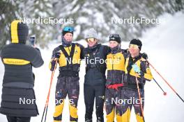 15.03.2024, Rena-Lillehammer, Norway (NOR): Amund Riege (NOR), Herman Paus (NOR), Emilie Fleten (NOR), Johannes Ekloef (SWE) - training, Ski Classics Birkebeinerrennet,  Rena-Lillehammer (NOR). www.nordicfocus.com. © Reichert/NordicFocus. Every downloaded picture is fee-liable.