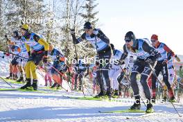 17.03.2024, Rena-Lillehammer, Norway (NOR): Amund Riege (NOR), Emil Persson (SWE), Runar Skaug Mathisen (NOR), (l-r) - Ski Classics Birkebeinerrennet, Rena-Lillehammer (NOR). www.nordicfocus.com. © Reichert/NordicFocus. Every downloaded picture is fee-liable.