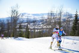 06.04.2024, Setermoen-Bardufoss, Norway (NOR): Kati Roivas (FIN), Masako Ishida (JPN), (l-r) - Ski Classics Reistadlopet, Setermoen-Bardufoss (NOR). www.nordicfocus.com. © Reichert/NordicFocus. Every downloaded picture is fee-liable.