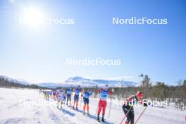 06.04.2024, Setermoen-Bardufoss, Norway (NOR): Kati Roivas (FIN), Victoria Carl (GER), Silje Oeyre Slind (NOR), Astrid Oeyre Slind (NOR), Anna Svendsen (NOR), Anikken Gjerde Alnes (NOR), Ingrid Andrea Gulbrandsen (NOR), (l-r) - Ski Classics Reistadlopet, Setermoen-Bardufoss (NOR). www.nordicfocus.com. © Reichert/NordicFocus. Every downloaded picture is fee-liable.
